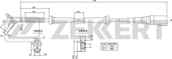 Zekkert SE-6062 - Датчик ABS, частота обертання колеса avtolavka.club