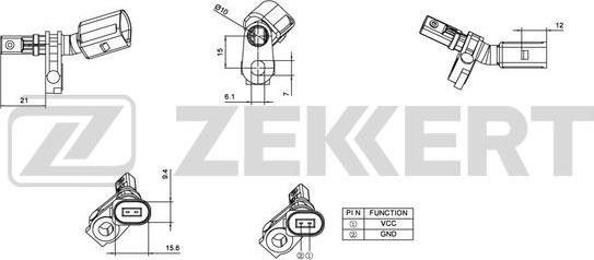 Zekkert SE-6011 - Датчик ABS, частота обертання колеса avtolavka.club