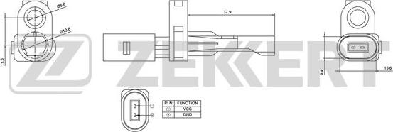 Zekkert SE-6025 - Датчик ABS, частота обертання колеса avtolavka.club