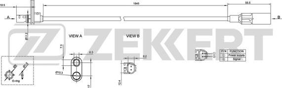 Zekkert SE-6140 - Датчик ABS, частота обертання колеса avtolavka.club