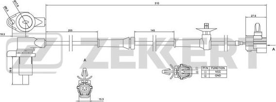 Zekkert SE-6120 - Датчик ABS, частота обертання колеса avtolavka.club