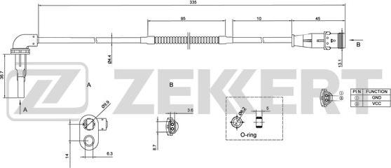 Zekkert SE-6121 - Датчик ABS, частота обертання колеса avtolavka.club