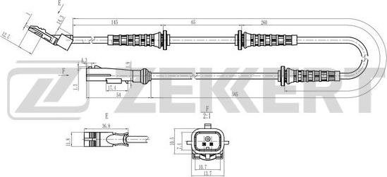 Zekkert SE-6179 - Датчик ABS, частота обертання колеса avtolavka.club