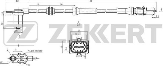 Zekkert SE-6203 - Датчик ABS, частота обертання колеса avtolavka.club