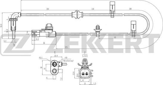 Zekkert SE-6214 - Датчик ABS, частота обертання колеса avtolavka.club