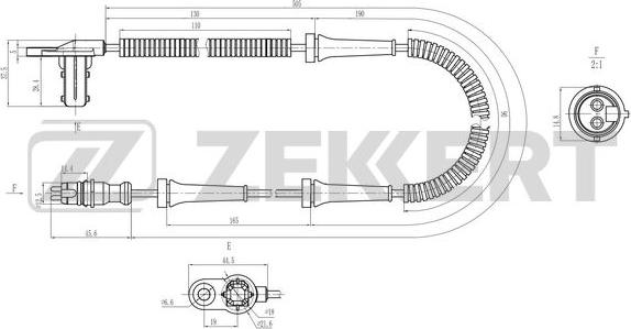 Zekkert SE-6212 - Датчик ABS, частота обертання колеса avtolavka.club