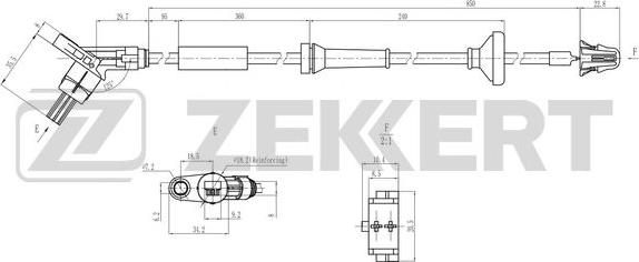Zekkert SE-6233 - Датчик ABS, частота обертання колеса avtolavka.club