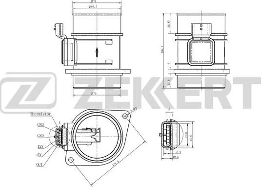 Zekkert SE-1092 - Датчик, тиск у впускний трубі avtolavka.club