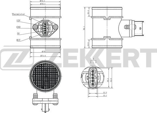 Zekkert SE-1067 - Датчик, тиск у впускний трубі avtolavka.club