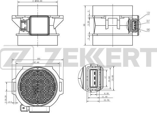 Zekkert SE-1018 - Датчик потоку, маси повітря avtolavka.club