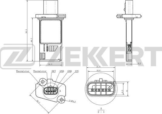 Zekkert SE-1077 - Датчик, тиск у впускний трубі avtolavka.club