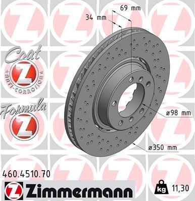 Zimmermann 460.4510.70 - Гальмівний диск avtolavka.club