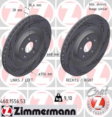 Zimmermann 460.1556.53 - Гальмівний диск avtolavka.club