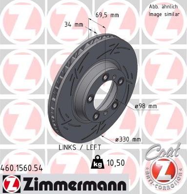 Zimmermann 460.1560.54 - Гальмівний диск avtolavka.club