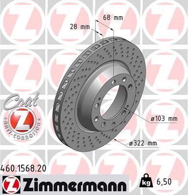 Zimmermann 460.1568.20 - Гальмівний диск avtolavka.club