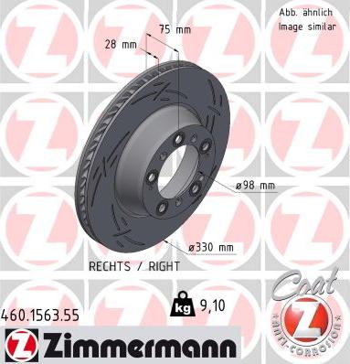 Zimmermann 460.1563.55 - Гальмівний диск avtolavka.club