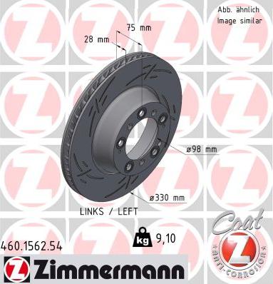 Zimmermann 460.1562.54 - Гальмівний диск avtolavka.club