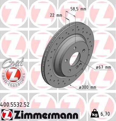 Zimmermann 400.5532.52 - Гальмівний диск avtolavka.club