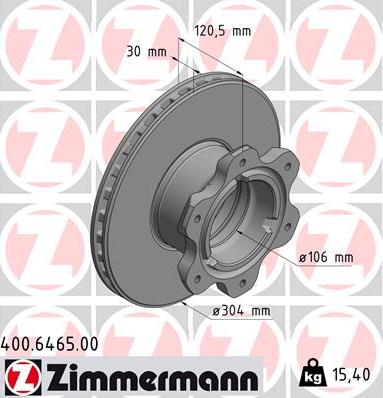 Zimmermann 400.6465.00 - Гальмівний диск avtolavka.club