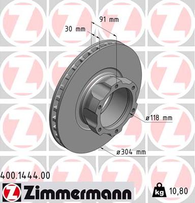 Zimmermann 400.1444.00 - Гальмівний диск avtolavka.club