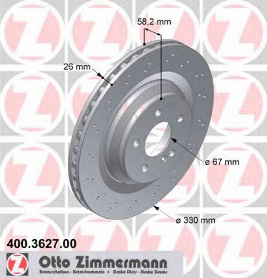 Zimmermann 400362700 - Гальмівний диск avtolavka.club