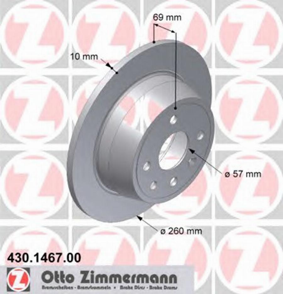 Zimmermann 430.1467.00 - Гальмівний диск avtolavka.club