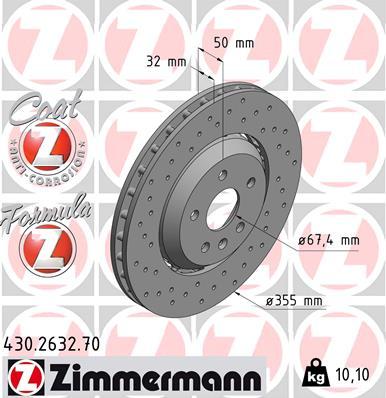 Zimmermann 430.2632.70 - Гальмівний диск avtolavka.club