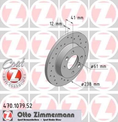 Zimmermann 470.1079.52 - Гальмівний диск avtolavka.club