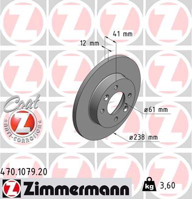 Zimmermann 470.1079.20 - Гальмівний диск avtolavka.club