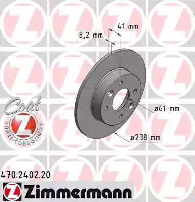 Zimmermann 470.2402.20 - Гальмівний диск avtolavka.club