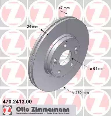 Zimmermann 470.2413.00 - Гальмівний диск avtolavka.club