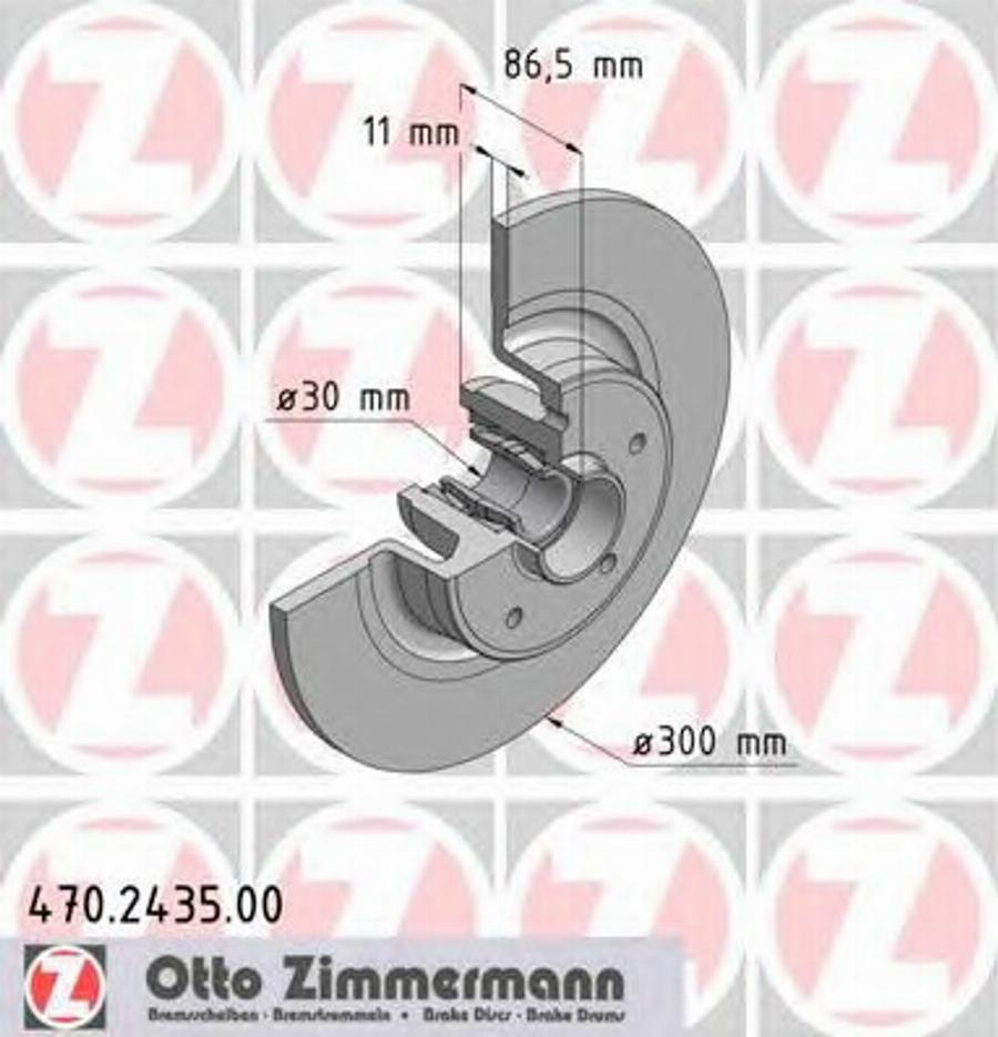 Zimmermann 470243500 - Гальмівний диск avtolavka.club