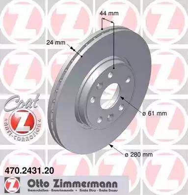 Zimmermann 470.2431.20 - Гальмівний диск avtolavka.club