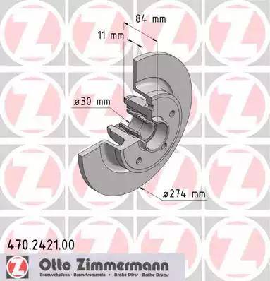 Zimmermann 470.2421.00 - Гальмівний диск avtolavka.club