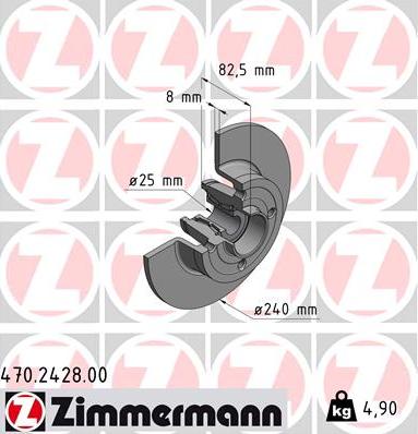 Zimmermann 470.2428.00 - Гальмівний диск avtolavka.club