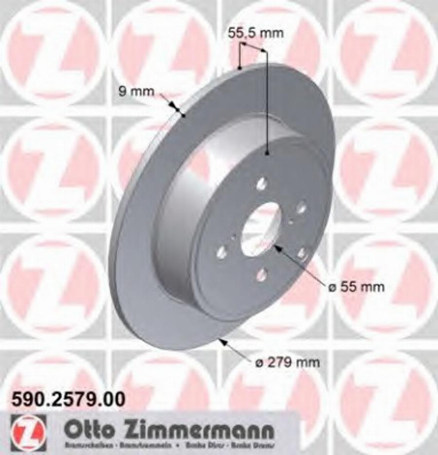 Zimmermann 590.2579.00 - Гальмівний диск avtolavka.club