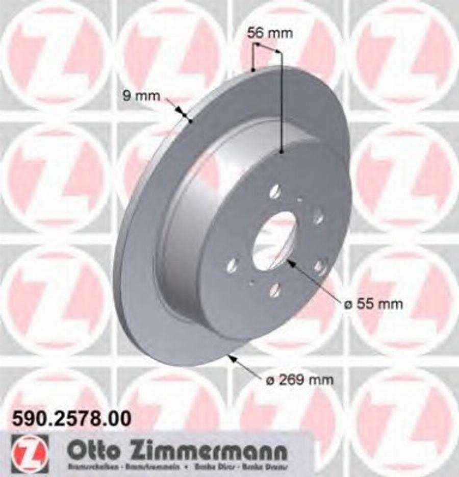 Zimmermann 590.2578.00 - Гальмівний диск avtolavka.club