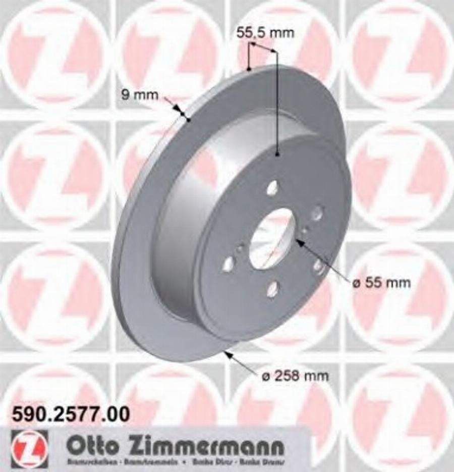 Zimmermann 590.2577.00 - Гальмівний диск avtolavka.club