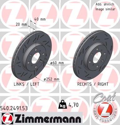 Zimmermann 540.2491.53 - Гальмівний диск avtolavka.club