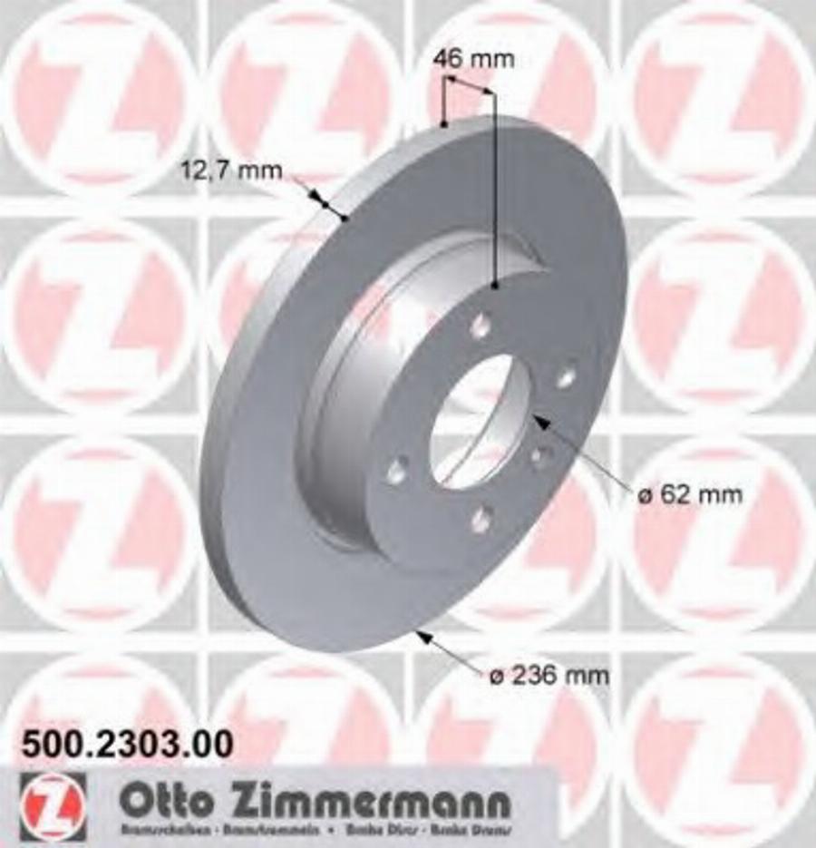 Zimmermann 500230300 - Гальмівний диск avtolavka.club