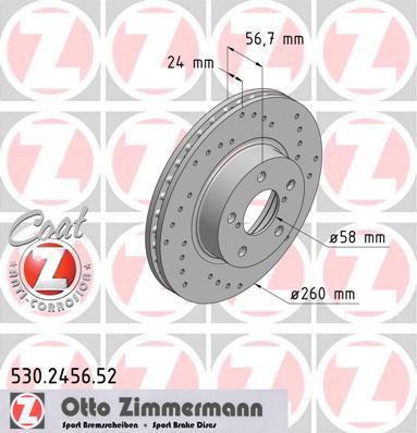 Zimmermann 530.2456.52 - Гальмівний диск avtolavka.club