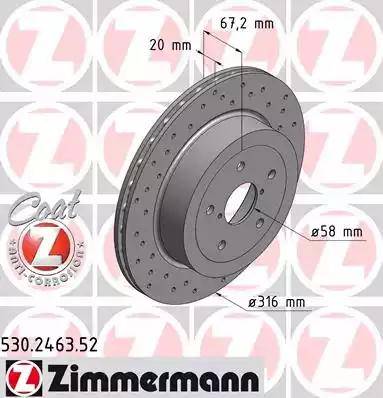 Zimmermann 530.2463.52 - Гальмівний диск avtolavka.club