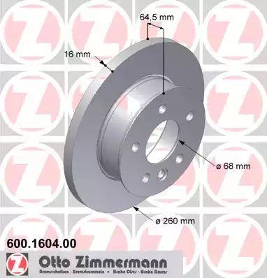 Zimmermann 600.1604.00 - Гальмівний диск avtolavka.club