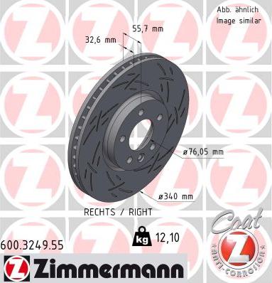 Zimmermann 600.3249.55 - Гальмівний диск avtolavka.club