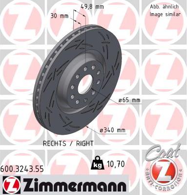 Zimmermann 600.3243.55 - Гальмівний диск avtolavka.club