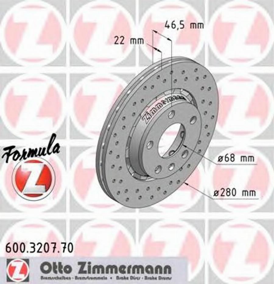 Zimmermann 600.3207.70 - Гальмівний диск avtolavka.club