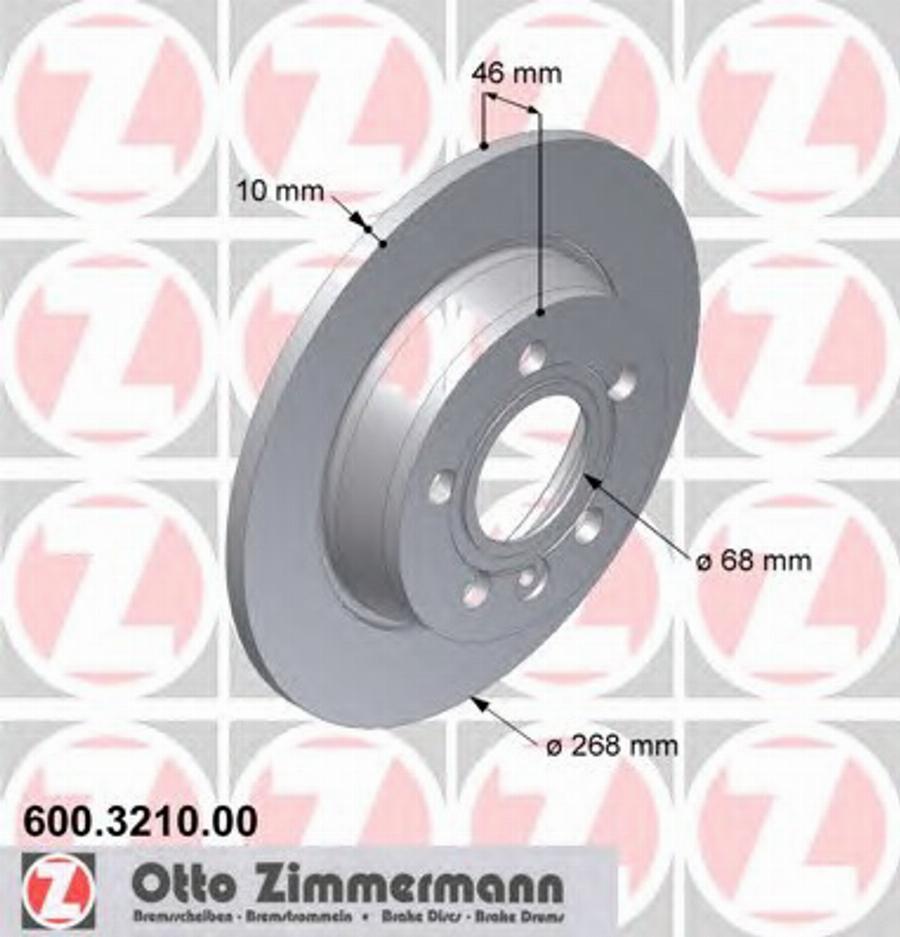 Zimmermann 600 3210 00 - Гальмівний диск avtolavka.club