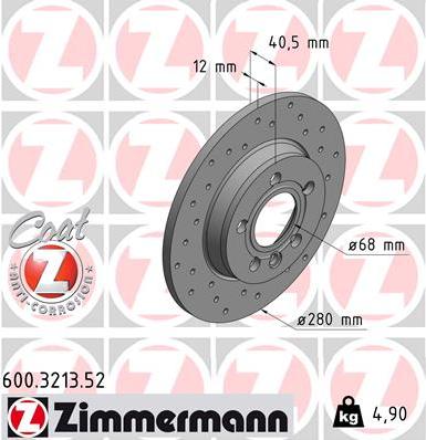 Zimmermann 600.3213.52 - Гальмівний диск avtolavka.club