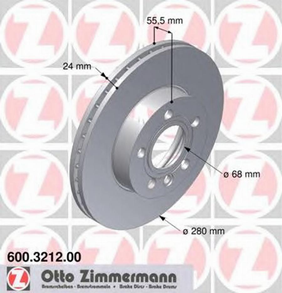 Zimmermann 600.3212.00 - Гальмівний диск avtolavka.club