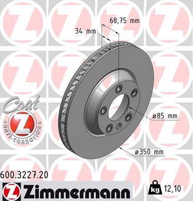 Zimmermann 600.3227.20 - Гальмівний диск avtolavka.club